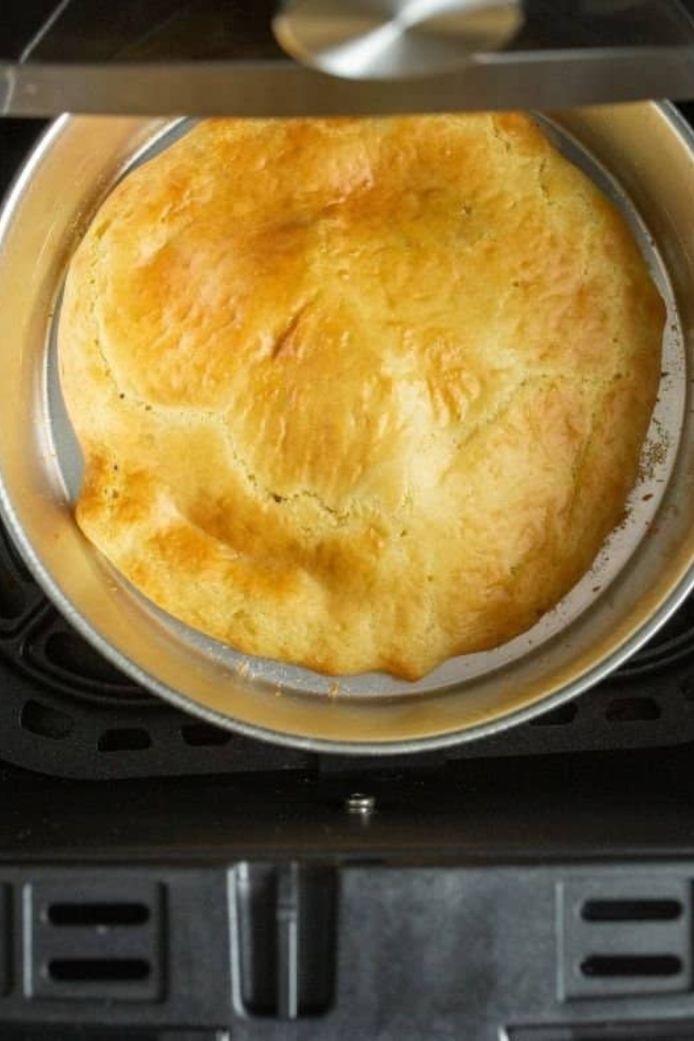 Cooked pancakes removed from pan and batches continued in air fryer