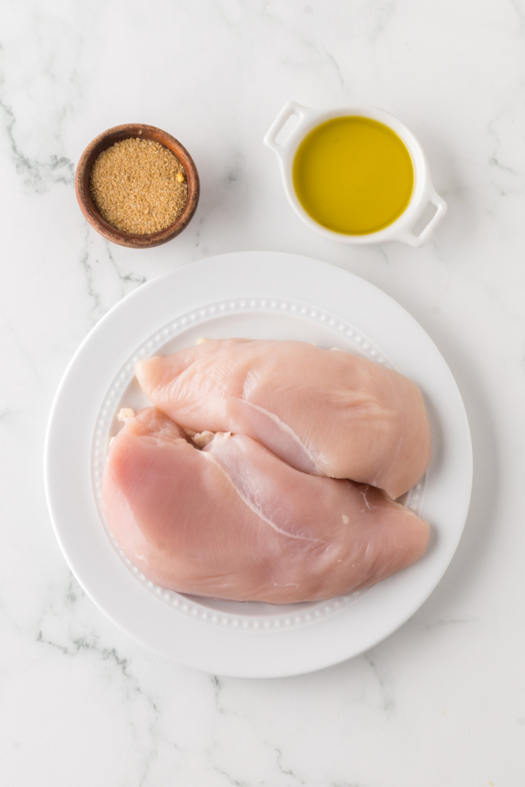 Ingredients needed for Air Fryer Turkey Cutlets (Juicy & Ready in 15 Min!) on kitchen table.