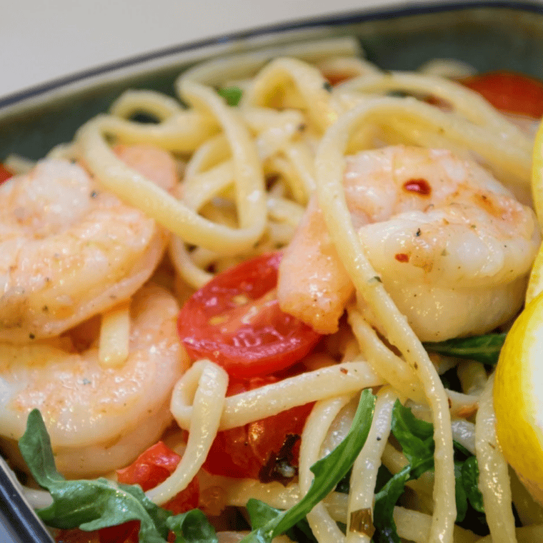Air Fryer Garlic Butter Shrimp Scampi