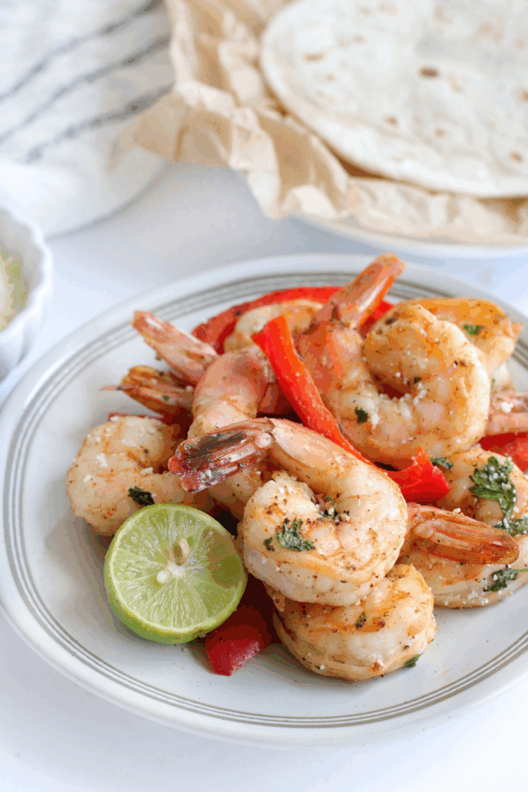 Easy Air Fryer Pesto Shrimp