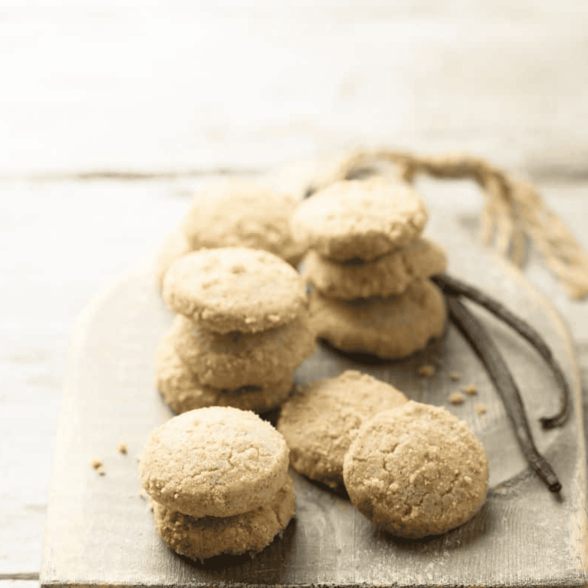 Plate of Scrumptious Air Fryer French Vanilla Cake Mix Cookies.