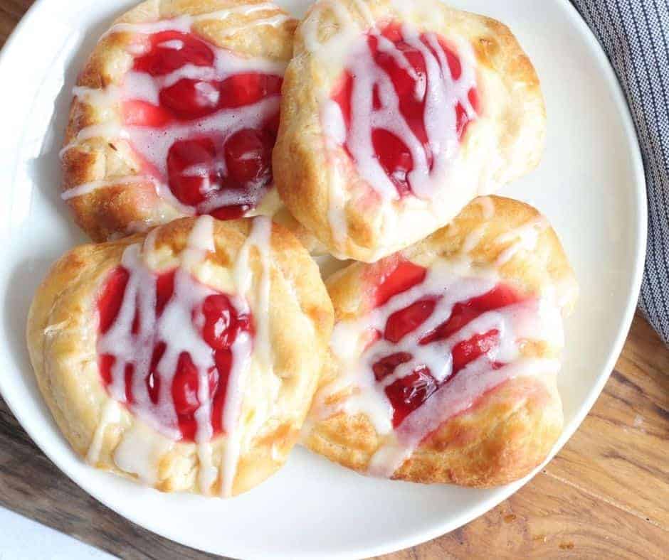 Air Fryer Cherry Cream Cheese Danish