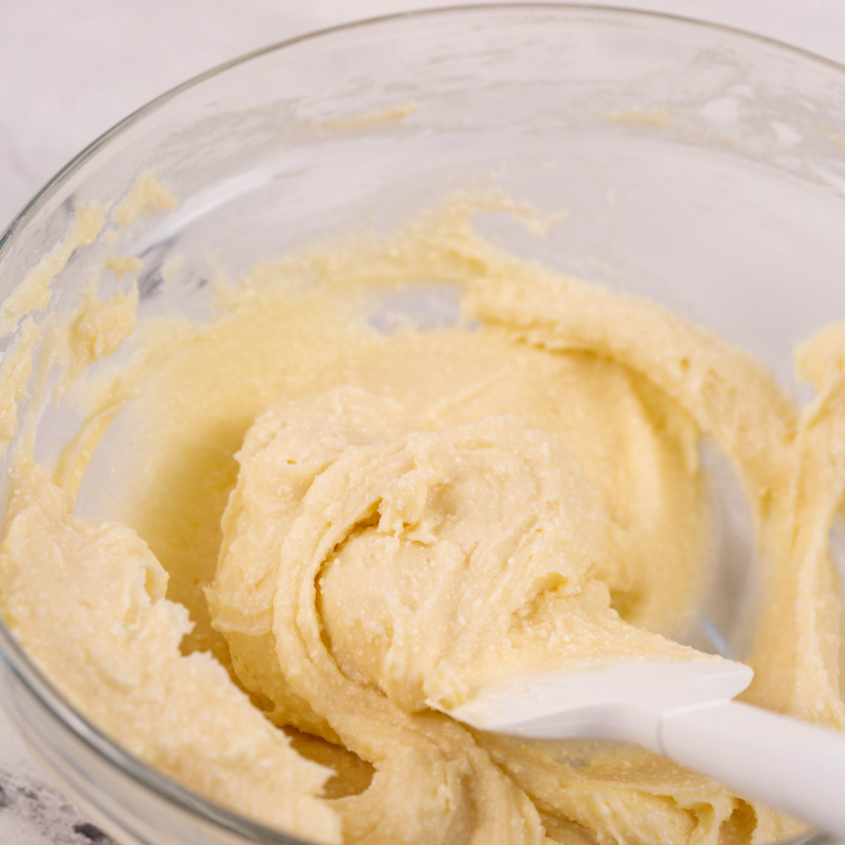 Cream cheese filling mixed until smooth and creamy with no lumps remaining