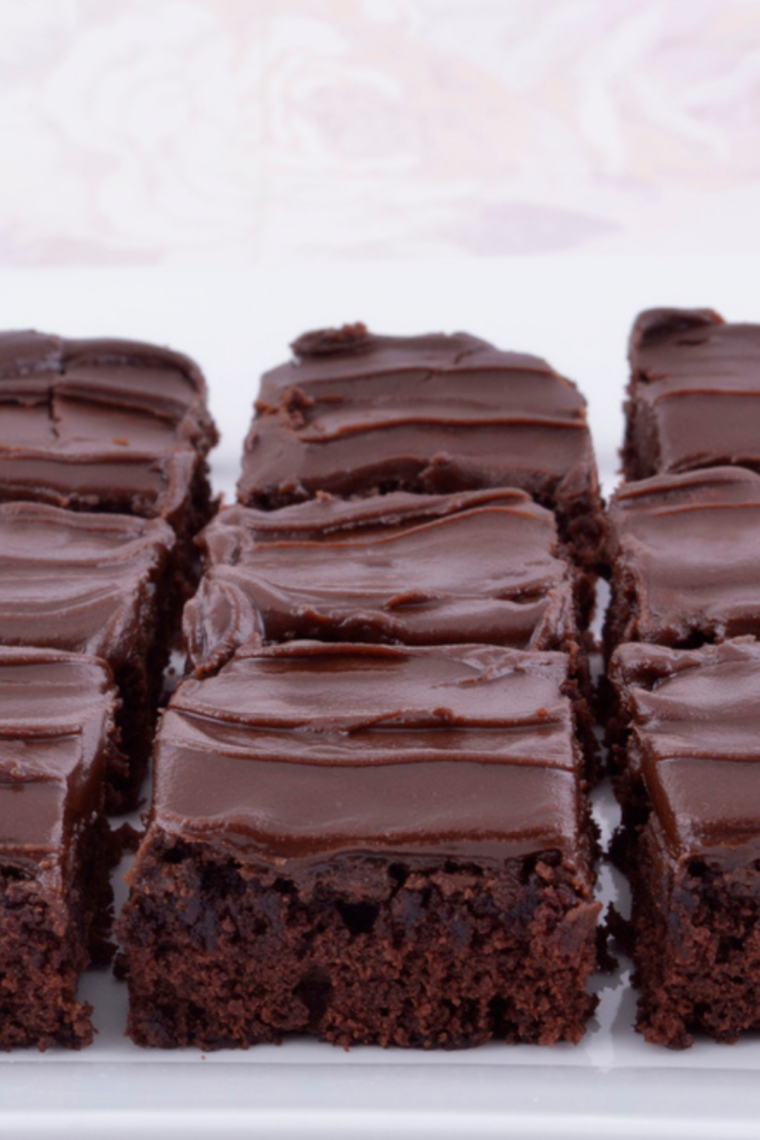chocolate frosted fudge brownies cooked in air fryer