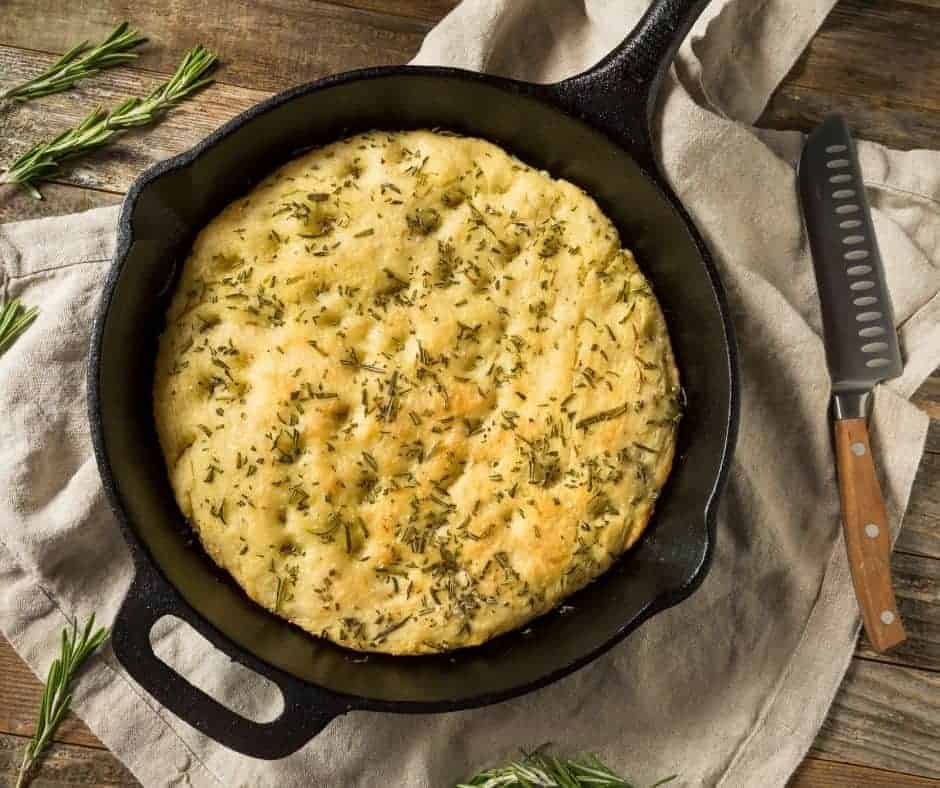 Air Fryer Garlic Herb Quick Bread