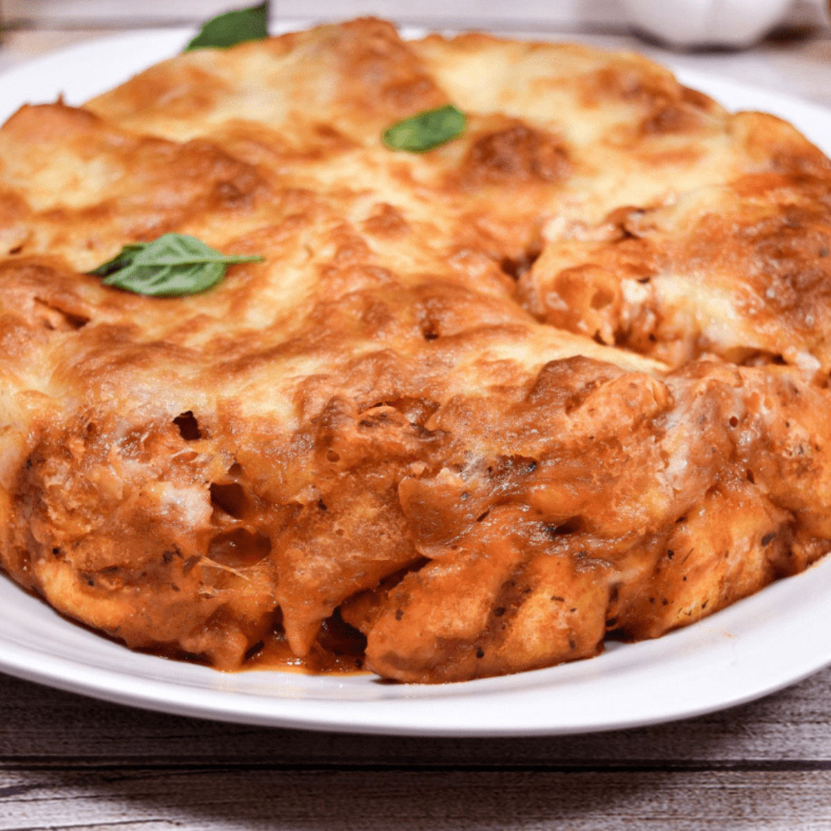 Air Fryer Pull Apart Pizza Bread with melted cheese and marinara layers