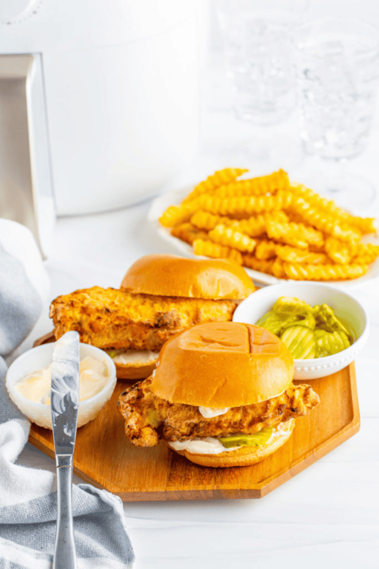 Easy Air Fryer Popeyes Chicken Sandwich (Copycat)