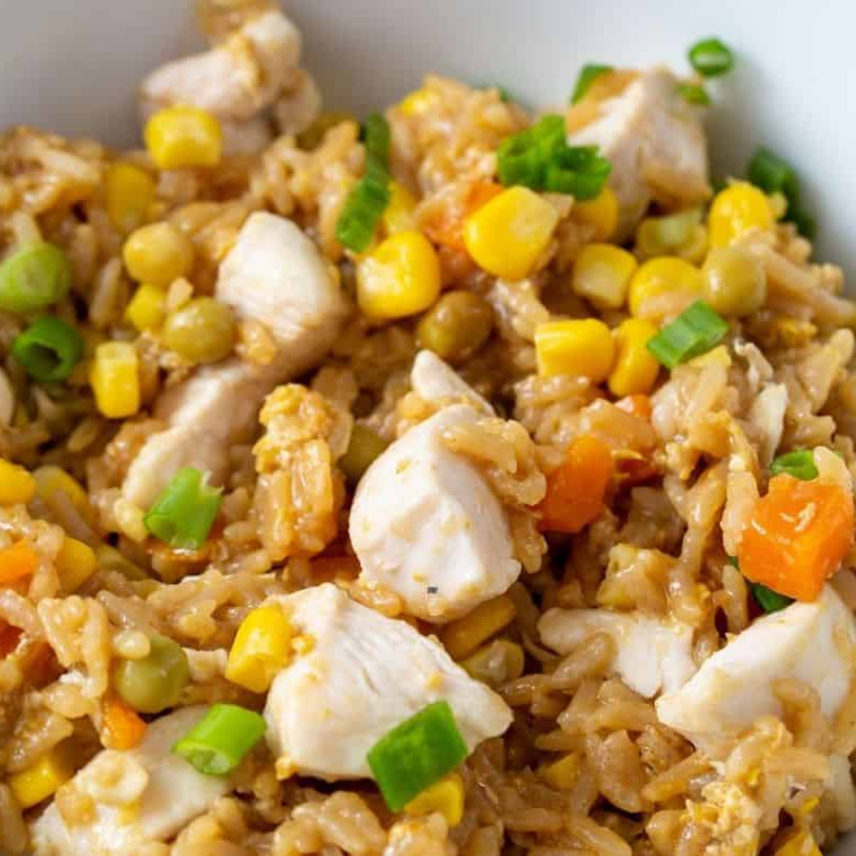 PF Chang’s Chicken Fried Rice {Healthy Copycat Recipe}