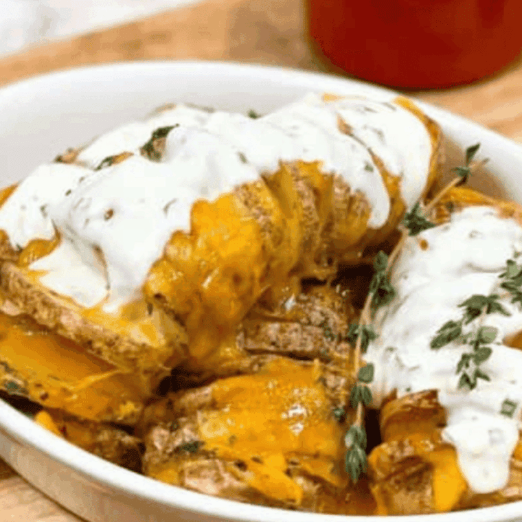 Air Fryer Cheesy Potatoes