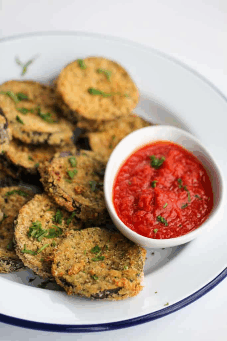 Extra-Crispy Gluten-Free Air Fryer Eggplant Parmesan