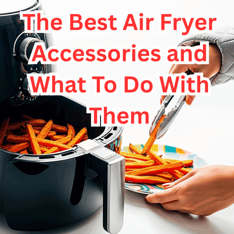 A collection of air fryer accessories including racks, trays, silicone molds, and skewers, perfect for expanding your cooking possibilities.