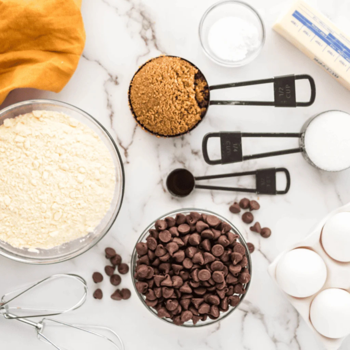 Ingredients needed for Fluffy Blackstone Griddle Pancakes (Easy 20-Min Recipe) on kitchen table