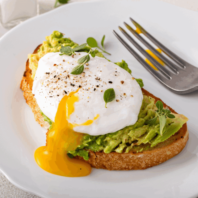 Serve freshly poached eggs on toast or your favorite breakfast dish.