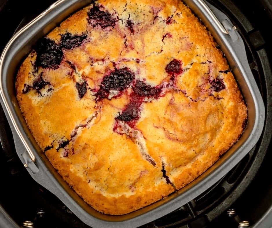 Air Fryer Easy Blackberry Cobbler