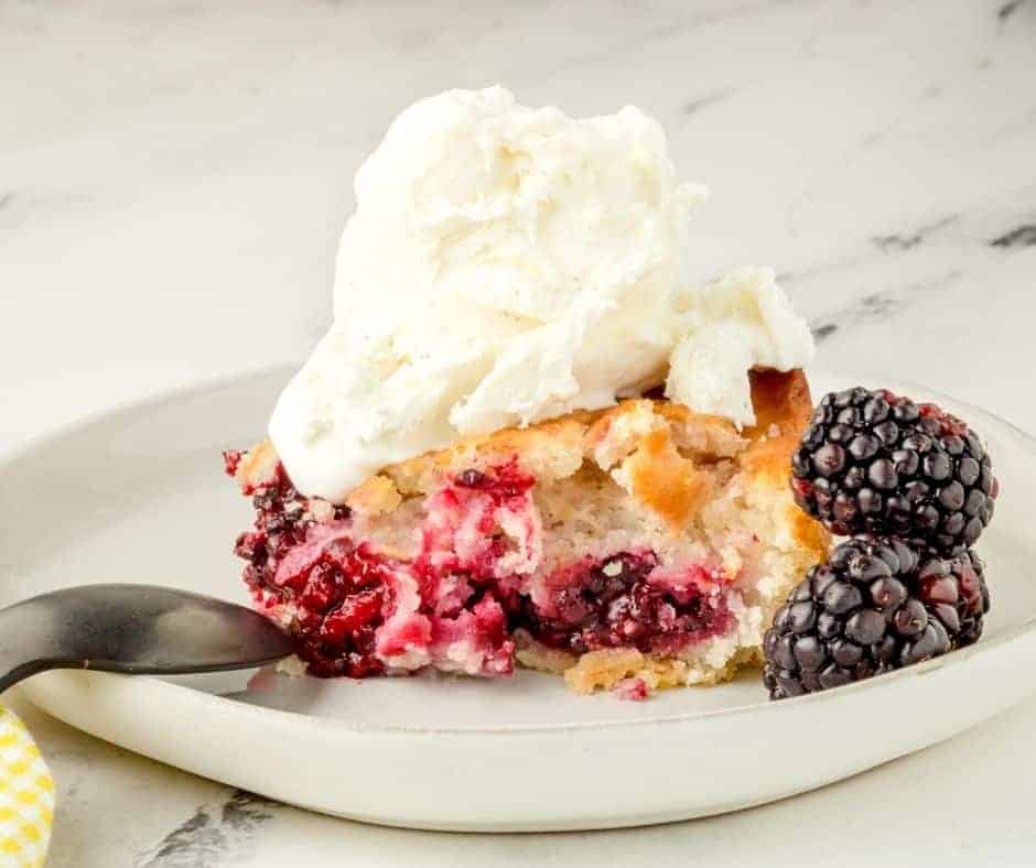 Air Fryer Easy Blackberry Cobbler