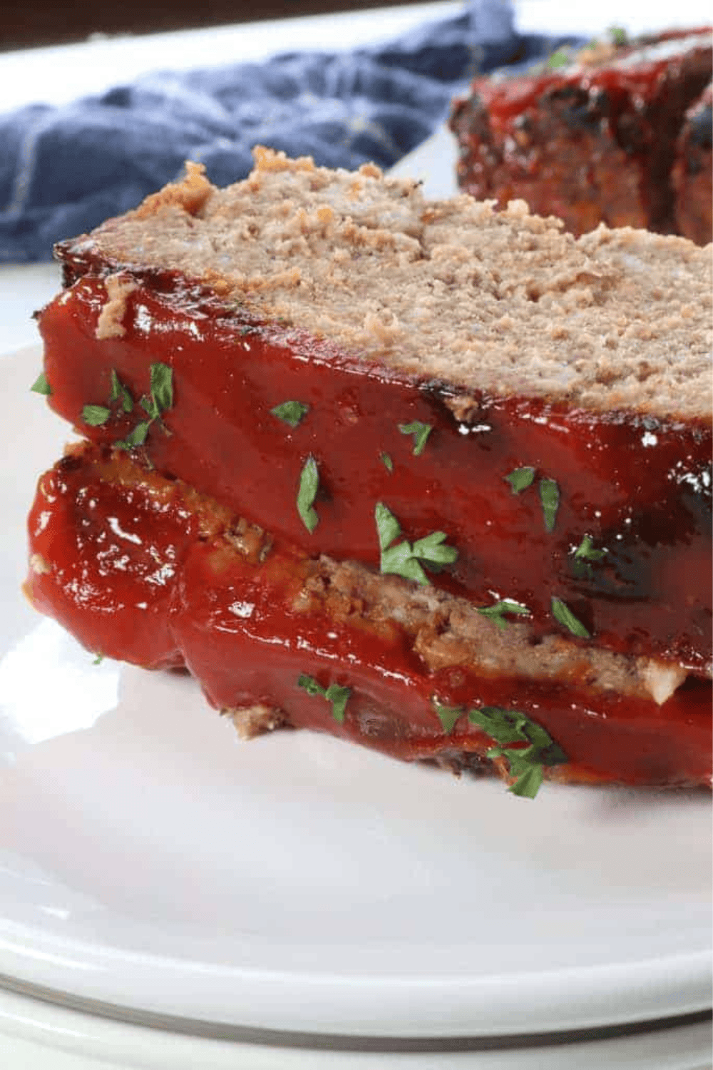 Overhead view of Boston Market meatloaf with mashed potatoes and vegetables