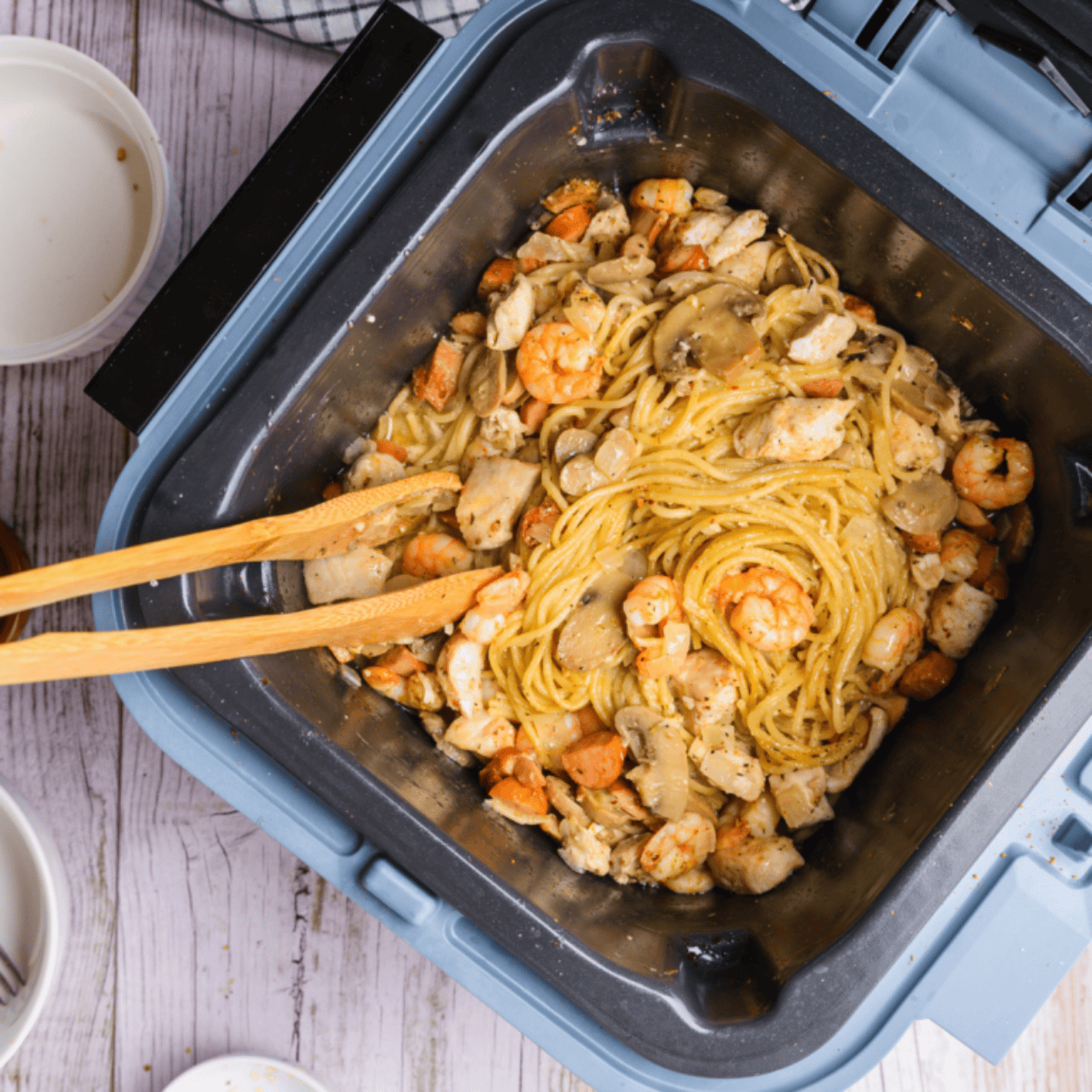 Cajun-seasoned shrimp cooked to perfection, served in a skillet with spices
