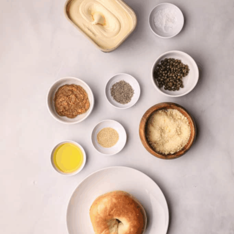 Ingredients needed for Easy Viral TikTok Butter Board on kitchen table.