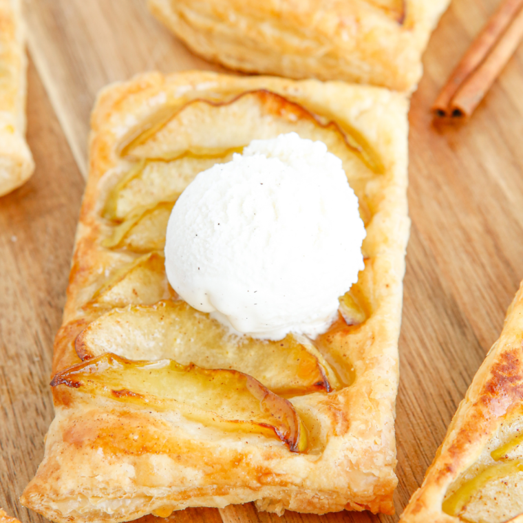 1. Air Fryer Cinnamon Sugar Apple Puff Pastry
Air Fryer Cinnamon Sugar Apple Puff Pastry
This is one of my favorite breakfasts I have ever made in the air fryer! The apples get perfectly tender while the puff pastry turns light, airy, and golden — and that cinnamon sugar coating takes it completely over the top. It pairs so beautifully with a morning cup of coffee, and it comes together in just minutes.
View Recipe →
2. Air Fryer Puff Pastry Apple Rings
Air Fryer Puff Pastry Apple Rings
If you love a quick dessert that the whole family will love, look no further than these apple rings! I wrap fresh apple slices in strips of puff pastry, dust them with cinnamon sugar, and let the air fryer do all the work. They come out so golden and delicious every single time — they are that good!
View Recipe →
3. Air Fryer Puff Pastry Apple Roses
Air Fryer Puff Pastry Apple Roses
These are so easy to make, and they look so elegant for any occasion — I promise no one will ever guess how simple they are! I use store-bought puff pastry to create a beautiful rose shape that is perfect as a dessert or even an appetizer. They are one of those recipes you will find yourself making again and again.
View Recipe →
4. Apple Pie Puff Pastry In Air Fryer
Apple Pie Puff Pastry In Air Fryer
All the cozy, classic flavor of apple pie — without the fuss of making a whole pie from scratch! The puff pastry bakes up so flaky and buttery in the air fryer, and the spiced apple filling is absolutely irresistible. This is my go-to when I need a quick sweet treat that feels totally special.
View Recipe →
5. Air Fryer Chocolate Pastry Cups
Air Fryer Chocolate Pastry Cups
These chocolate pastry cups are amazing — and fair warning, you will end up eating the entire batch! I press puff pastry into little cups, air fry them until perfectly crisp, and fill them with rich, creamy chocolate. They are elegant enough to serve to guests but honestly, they disappear way before company ever arrives.
View Recipe →
6. Air Fryer Cinnamon Churro Bites
Air Fryer Cinnamon Churro Bites
These little bites are the perfect quick fix when that afternoon snack craving hits! The dough puffs up beautifully in the air fryer and gets tossed in a classic cinnamon-sugar coating that is completely addictive. They have a wonderfully crunchy exterior with a soft, warm center that my whole family absolutely goes crazy for.
View Recipe →
7. Air Fryer Tomato Galette
Air Fryer Tomato Galette
If you are looking for an easy recipe this summer, reach no further than this Air Fryer Tomato Galette! Pastries are not just for dessert, and this rustic savory tart is proof of that. The refrigerated pie crust comes out amazingly crisp and golden, and it makes a fantastic light dinner or side dish when tomatoes are at their peak.
View Recipe →
8. Air Fryer Three Cheese Quiche
Air Fryer Three Cheese Quiche
Eggs cook amazingly well in the air fryer, and this three-cheese quiche is one of my favorite breakfast recipes to prove it! I start with a pre-baked frozen pie crust for maximum crispiness, then fill it with a creamy, savory blend of cheeses and eggs. It cooks up beautifully in minutes and is so satisfying any time of day.
View Recipe →
9. Air Fryer Blueberry Streusel Crumble Pie
Air Fryer Blueberry Streusel Crumble Pie
This Blueberry Streusel Crumble Pie is the perfect summer dessert — the pie crust comes out so buttery and flakey, and that crumble topping is absolutely irresistible! Once you taste how delicious this is, you will never go back to store-bought again. It is hard not to want to eat the whole thing before it even finishes cooling!
View Recipe →
10. Air Fryer Cookie Dough Crescent Bites
Air Fryer Cookie Dough Crescent Bites
Do you love cookies but don't want the hassle of making dough from scratch? Then this recipe is for you! I simply roll prepared cookie dough inside crescent roll dough and air fry them until golden and perfectly gooey. They are great for a party, a snack, or honestly any time you need a cookie fix fast — so what are you waiting for?
View Recipe →
11. Easy Air Fryer Asparagus Tart
Easy Air Fryer Asparagus Tart
This crisp, flaky pastry is loaded with tender asparagus and creamy cheese, and it looks so elegant that no one will believe how quickly it comes together! It is a simple, impressive appetizer or side that is perfect for any meal. The air fryer gets it done fast, and it is one of those recipes that always gets rave reviews.
View Recipe →