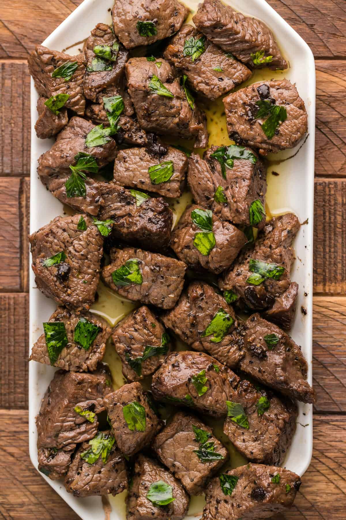 Air Fryer Garlic Butter Steak Bites