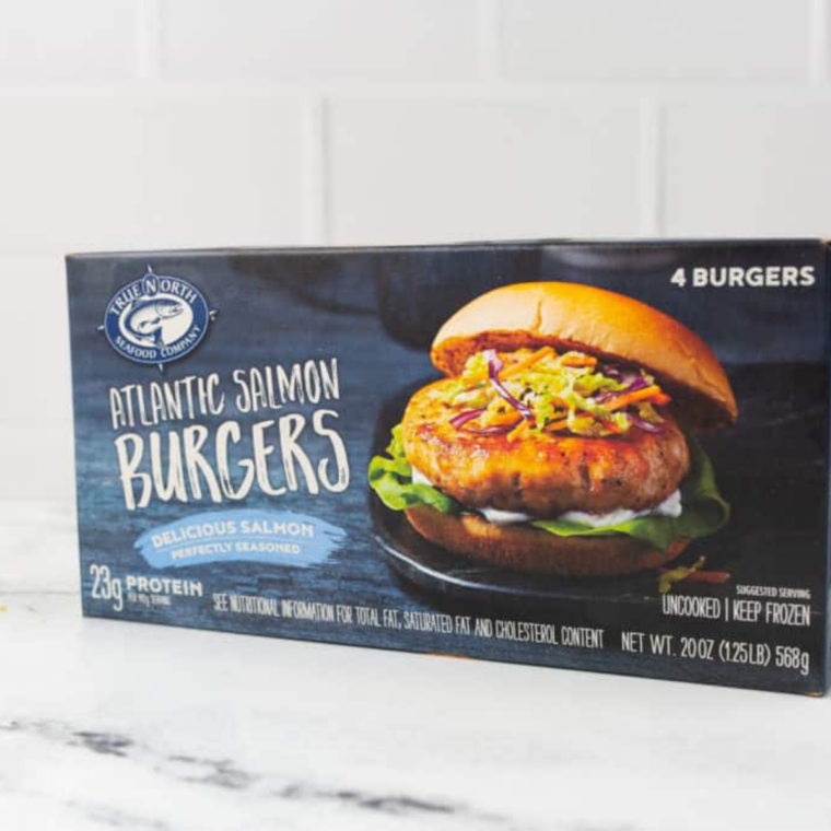 Ingredients needed for Air Fryer Frozen Salmon Patties — Crispy, Golden & Ready in 12 Minutes (No Thawing!) on kitchen table.