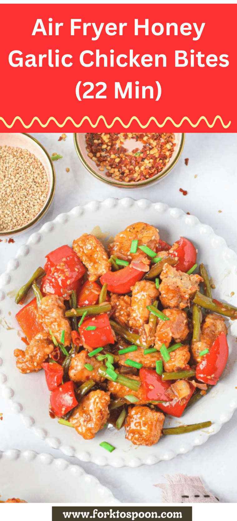 Air Fryer Honey Garlic Chicken Bites (22 Min)
