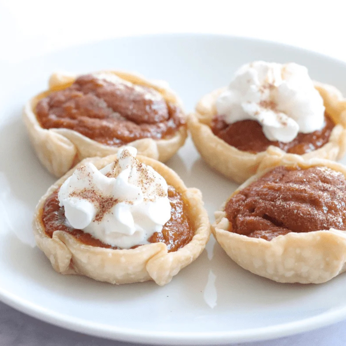 Golden air fryer pumpkin tarts fresh out of the basket
