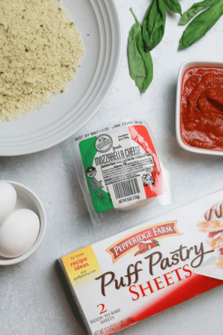 Ingredients needed for Easy Air Fryer Pizza Cannoli on kitchen table.