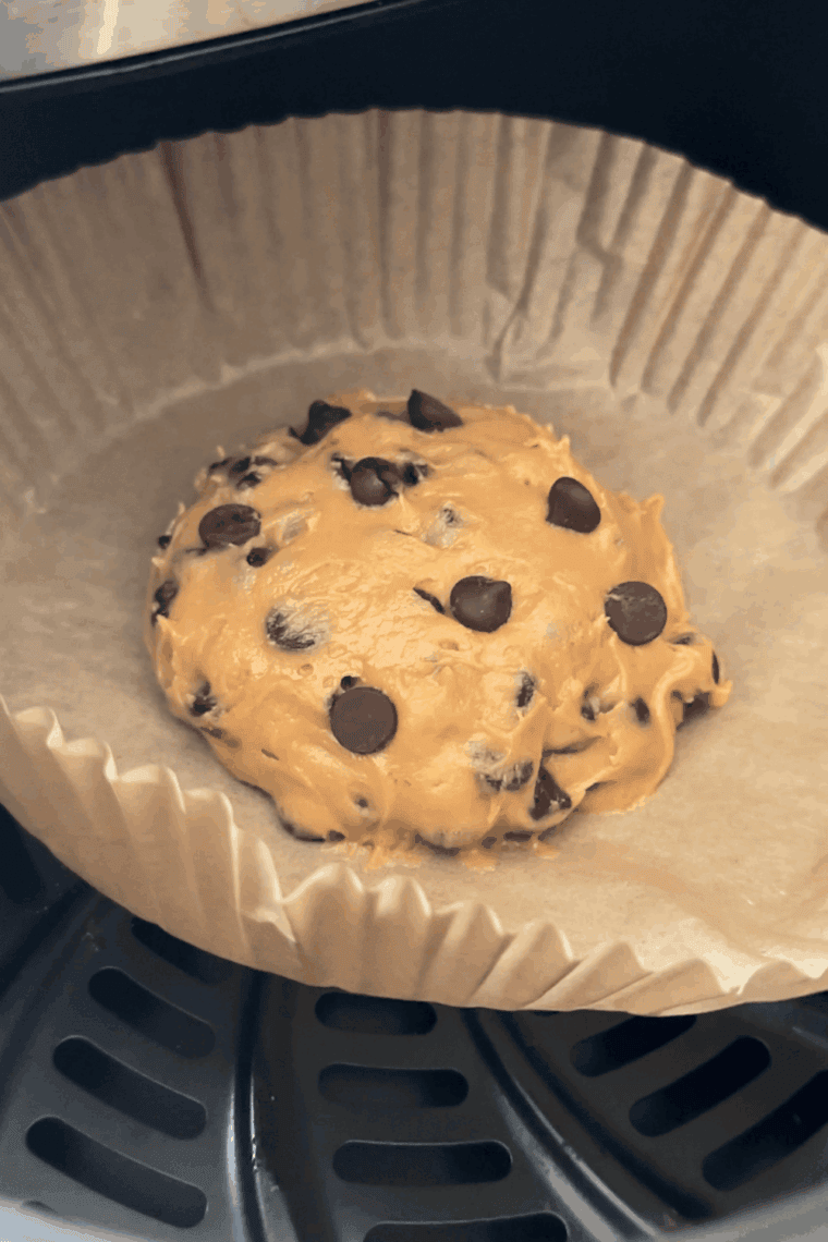 Air Fryer Single Serve Chocolate Chip Cookie