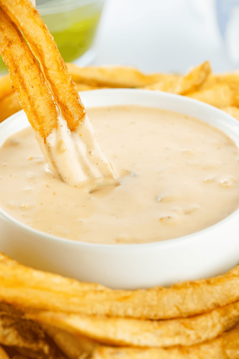Homemade Shake Shack copycat burger sauce in a small bowl ready for serving.