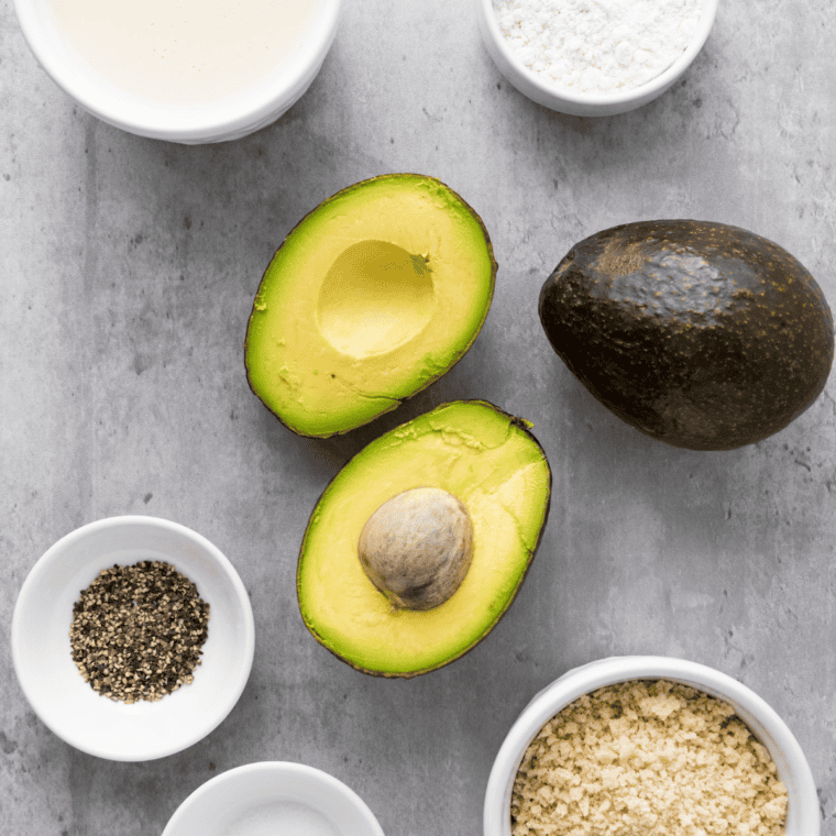 Ingredients needed for Avocado Lime Ranch Salad Dressing & Dip Recipe  on kitchen table.
