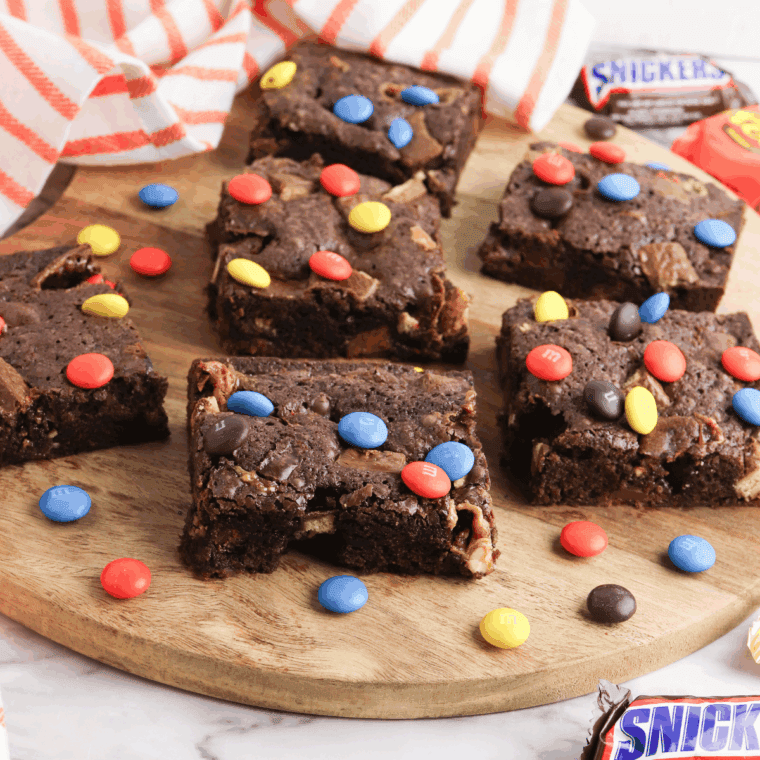 Easy Leftover Halloween Candy Brownies