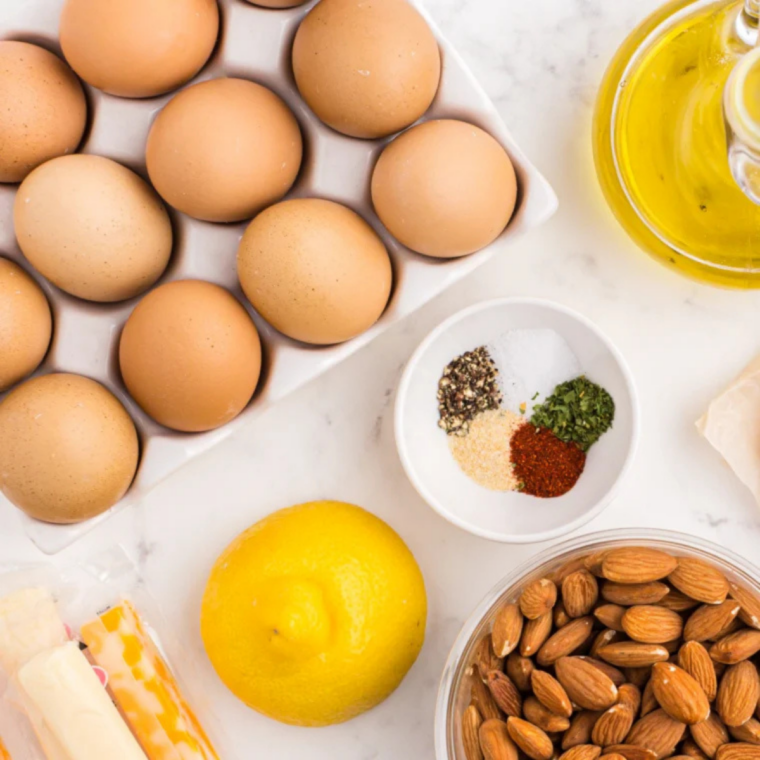 Ingredients for deviled eggs without mustard: eggs, mayonnaise, apple cider vinegar, and Worcestershire sauce
