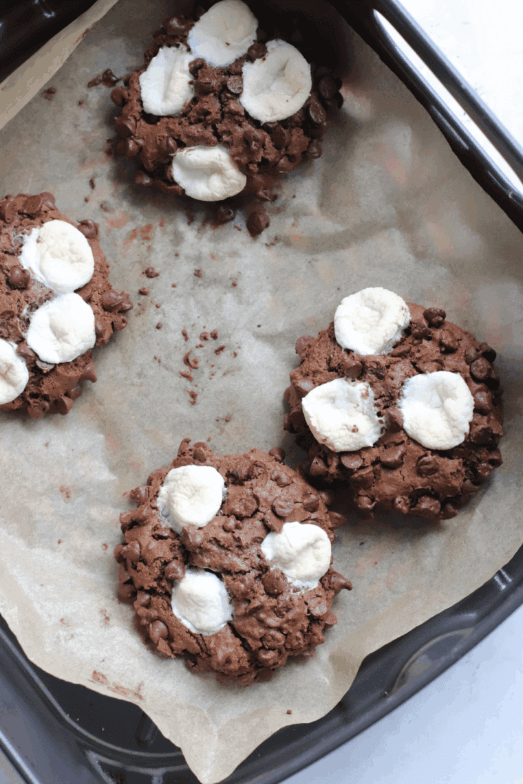 Air Fryer Caramel Hot Cocoa Cookies