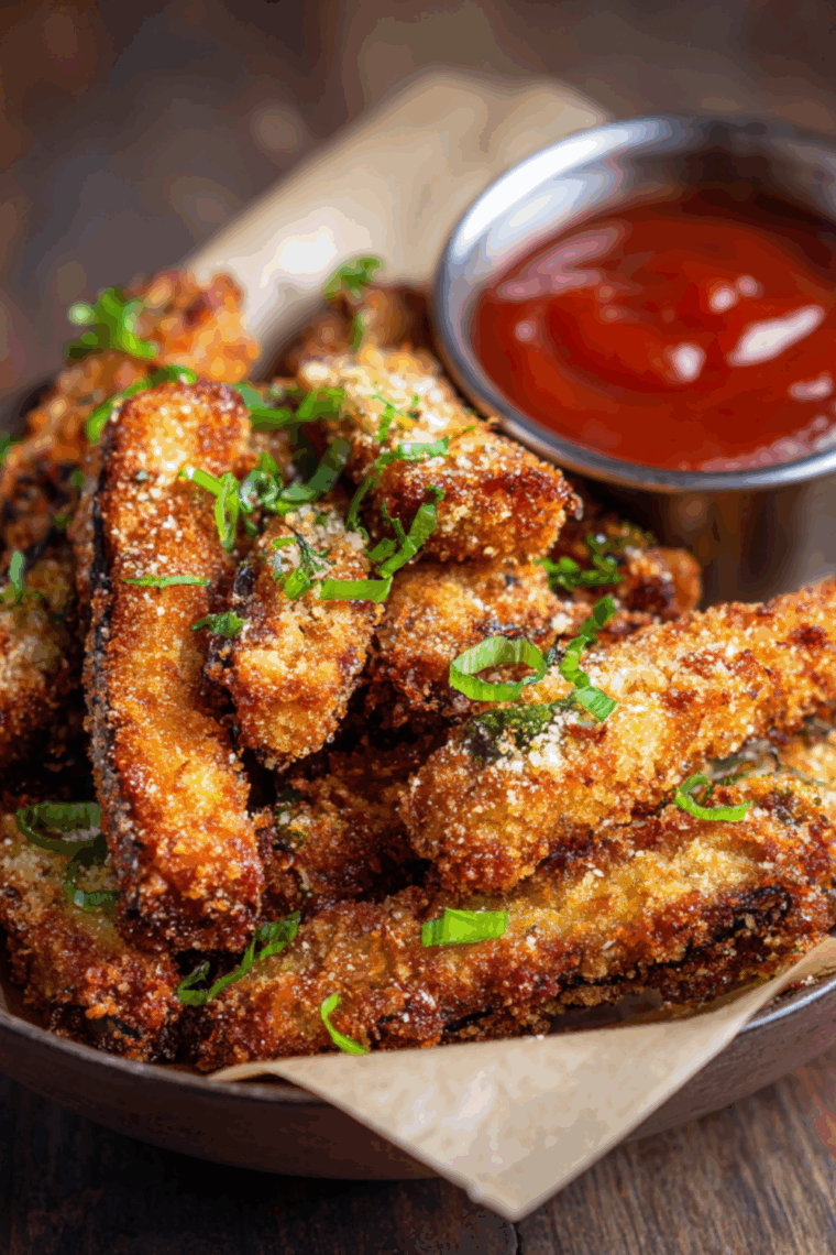 Extra Crispy Air Fryer Eggplant Fries