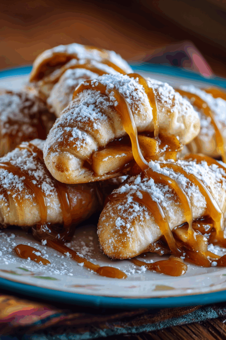 Air Fryer Caramel Apple Pie Crescents