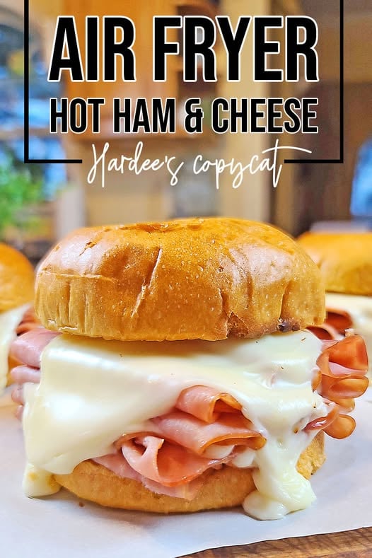 Air Fryer Hardee’s BIG HOT HAM ‘N’ CHEESE is amazing. If you have not made a sandwich in the air fryer, this is a perfect time! Easy and absolutely delicious.
