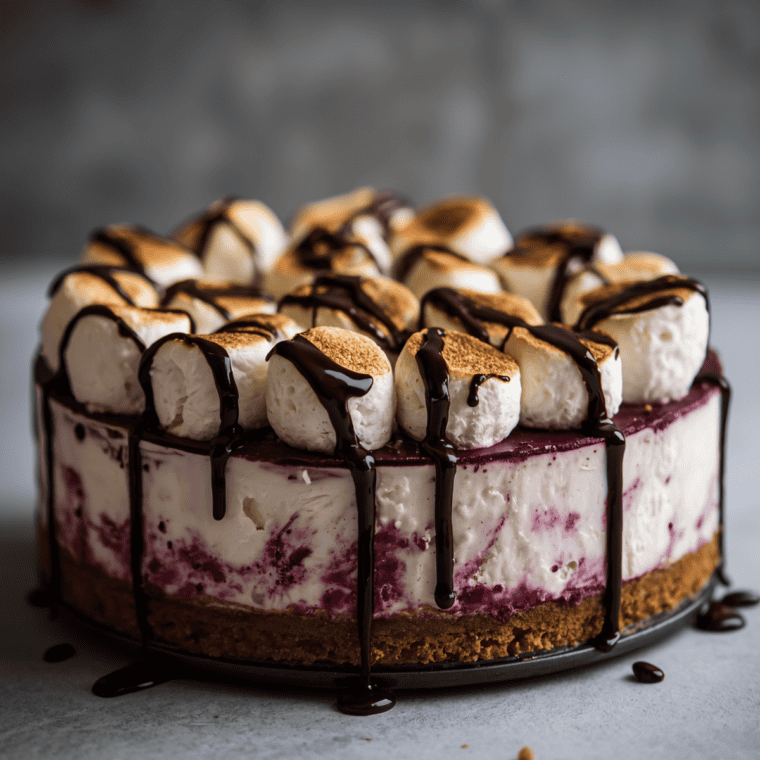 Air Fryer Berry S’mores Cheesecake