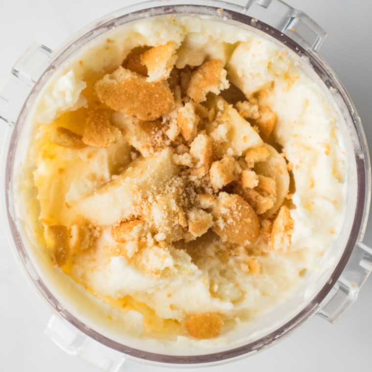 Banana pudding ice cream after a re-spin, smooth and thick like soft serve