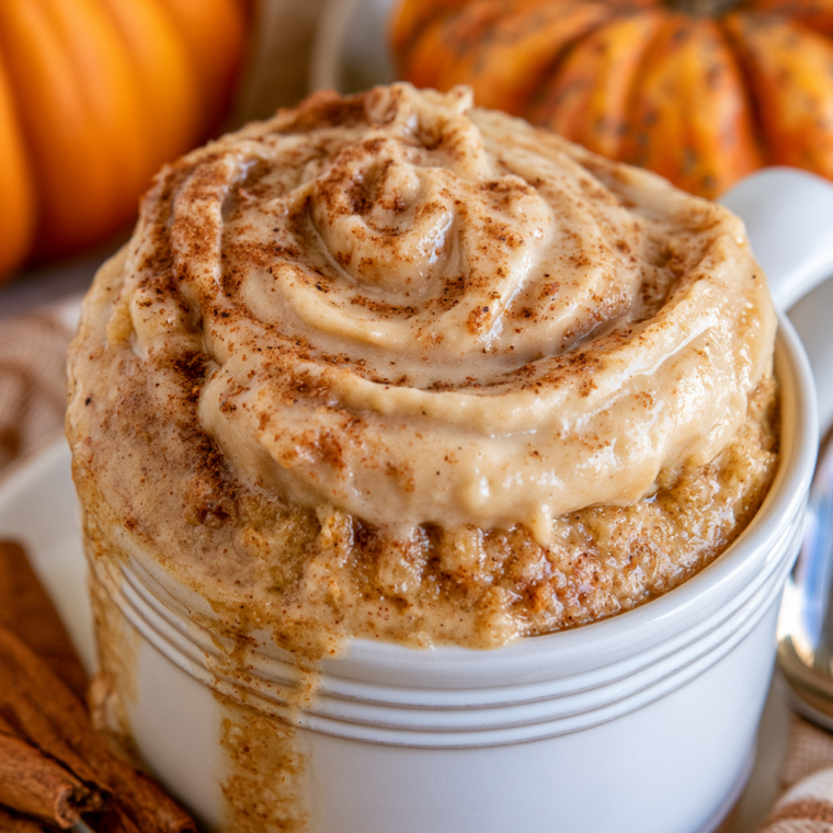 Air Fryer Pumpkin Mug Cake