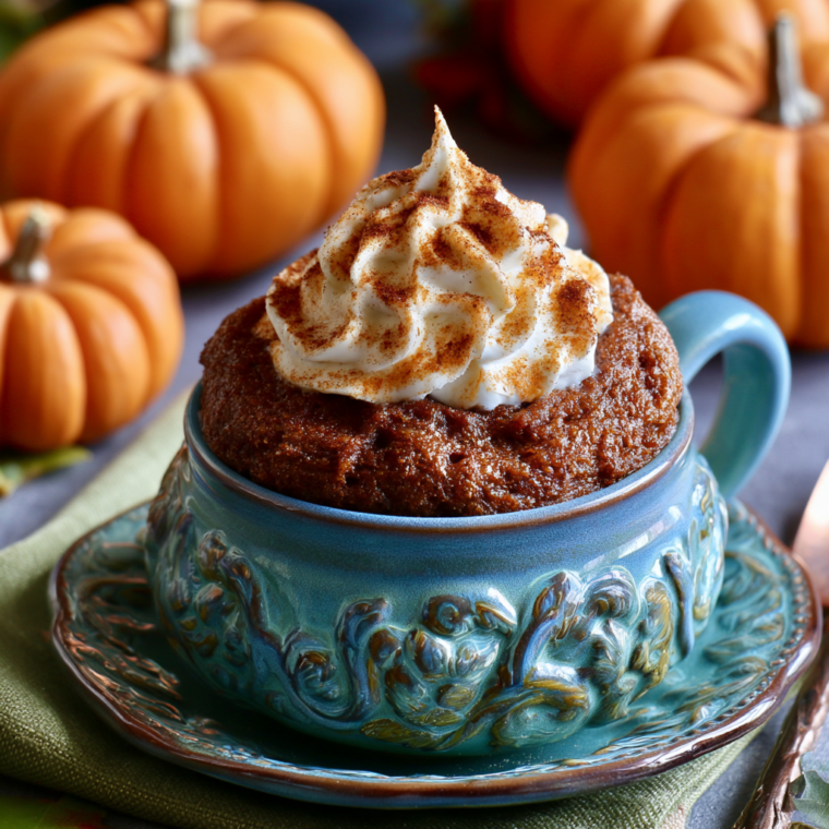 Air Fryer Pumpkin Mug Cake