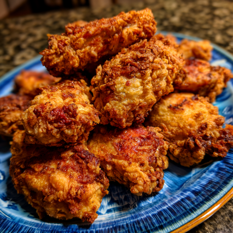 Gordon Ramsay's Buttermilk Fried Chicken Gordon Ramsay's Buttermilk Fried Chicken This is the recipe I pull out when I want that true restaurant-quality result at home. The buttermilk marinade works its magic to keep the chicken incredibly juicy, while the seasoned flour coating fries up into a golden, crispy crust that is absolutely spectacular. Packed with bold flavor in every single bite, this one is a total showstopper. View Recipe → 2. Air Fryer Popeyes Fried Chicken Recipe Air Fryer Popeyes Fried Chicken Recipe If you have ever craved that bold, spicy Popeyes flavor but did not want to make a drive-thru run, this copycat recipe is exactly what you need. It nails the signature spice blend and delivers a satisfying, crispy coating — all with the help of your air fryer. Same irresistible flavor, way less mess. View Recipe → 3. Golden Corral Fried Chicken Recipe Golden Corral Fried Chicken Recipe Golden Corral Fried Chicken is a crunchy, golden classic with juicy, tender meat and a beautifully seasoned exterior — and now you can make it smack dab in your own kitchen. This copycat captures all that comfort and nostalgia of the buffet favorite without ever leaving the house. It is an easy, crowd-pleasing dinner the whole family will love. View Recipe → 4. Copycat Church's Chicken Fried Chicken Copycat Church's Chicken Fried Chicken Craving the irresistible crunch and classic flavors of Church's Chicken? This air fryer copycat brings all of that savory, crispy goodness right into your kitchen with a healthier twist. You get the same bold taste and satisfying crunch you love, with a fraction of the grease and cleanup. View Recipe →