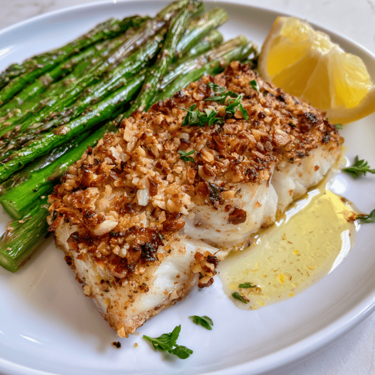 Vary an Image
Use Vary to make more images like the one you like. Subtle stays closer; Strong explores further.
Almond Crusted Cod