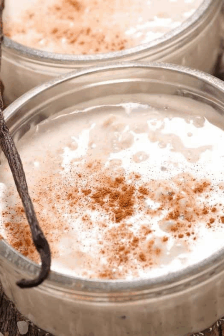 Featured image: Bowl of creamy rice pudding made with condensed milk, garnished with cinnamon
