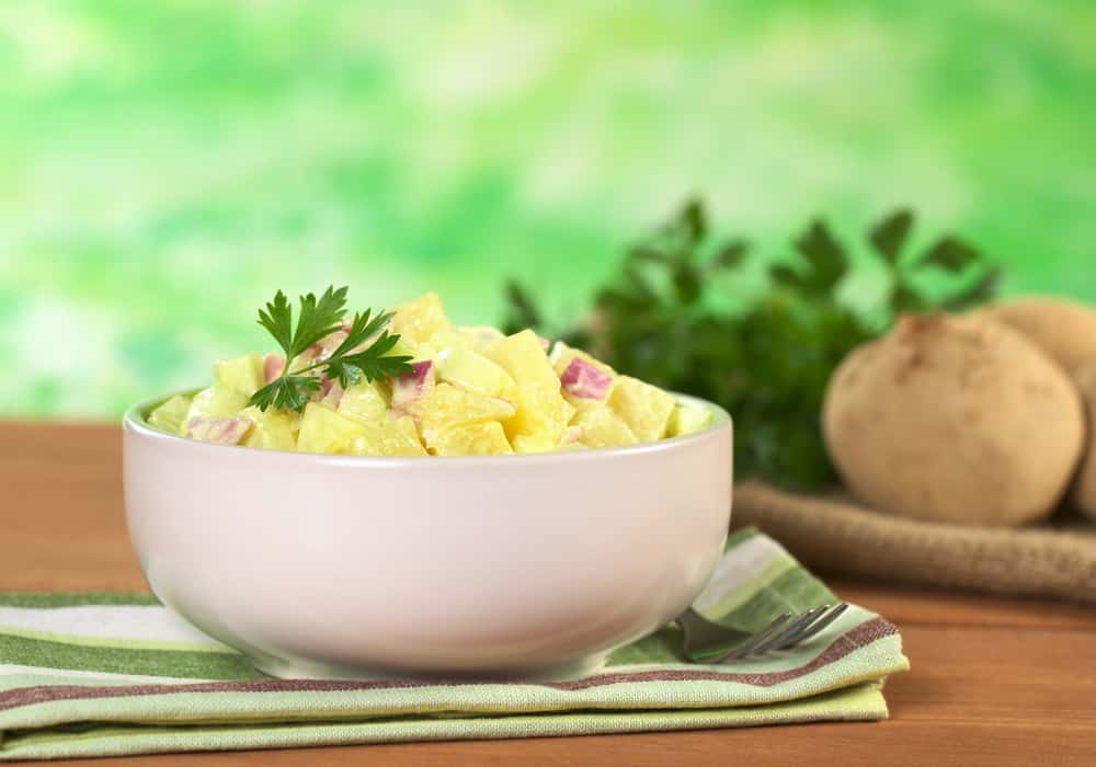 Cucumber Salad - Sliced cucumbers in a vinegar-based dressing.