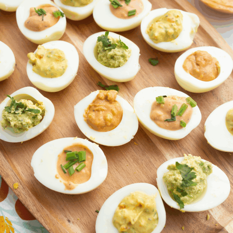 Easy air fryer Southern deviled eggs recipe — creamy, tangy-sweet appetizer made with no-boil eggs