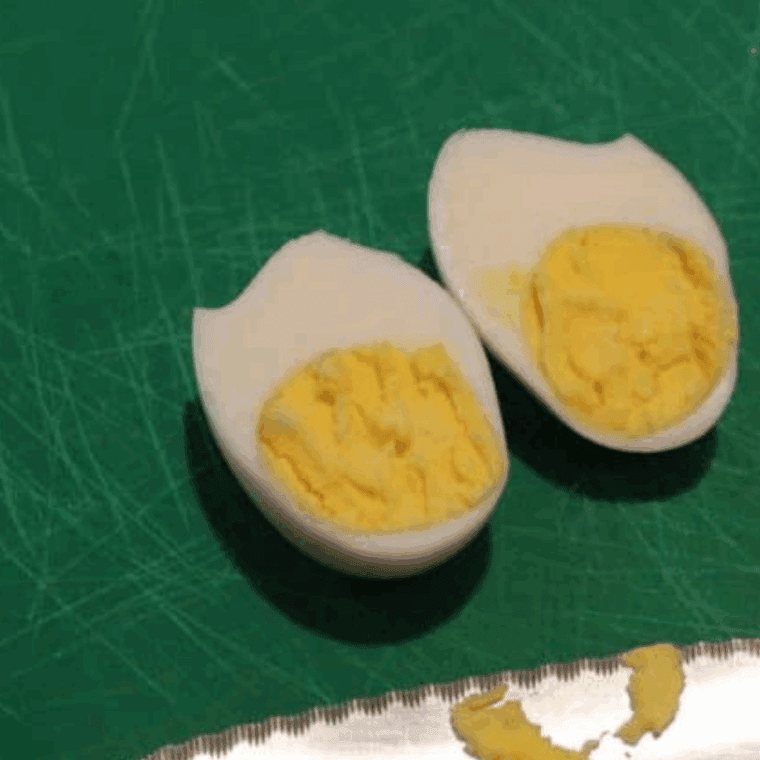 Close-up of finished Southern deviled eggs topped with paprika