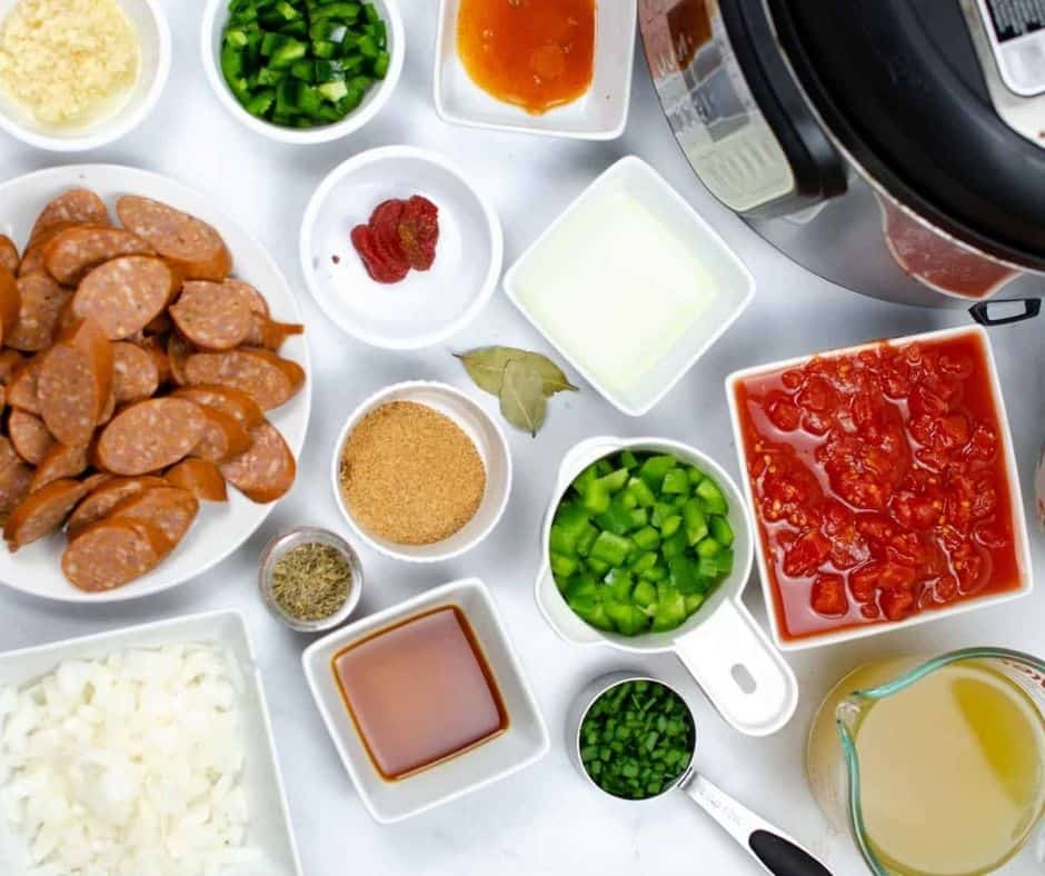 Ingredients Needed For Instant Pot Andouille Sausage Jambalaya