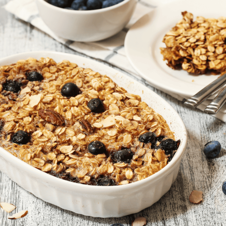 Brown Sugar Oatmeal Recipe on table with fresh fruit