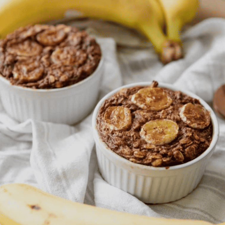 air fryer brown sugar oatmeal cooked in ramekins